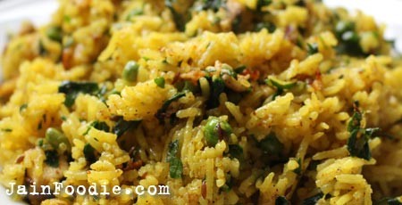 Jain Methi Matar Pulao