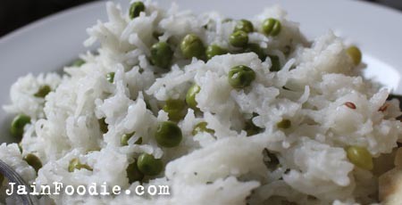 Jain Green Peas Pulao