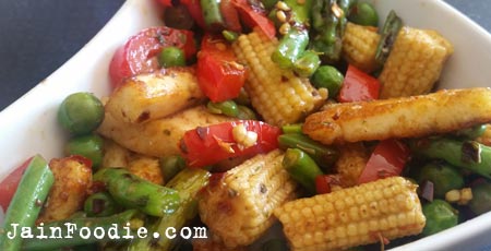 Jain Spicy Grilled Vegetables